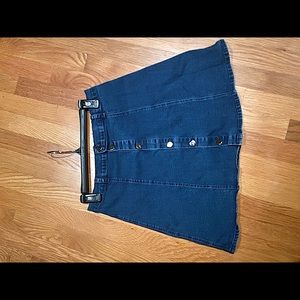 Mini denim skirt